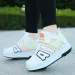 Roller Skate Sneakers Shoes with Two Wheels for Kids Boys Girls Fashion Tennis Children Boy Girl Skating Wheel Sneaker_desvips.com