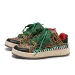 Cross Border Plus Size Women's Leopard Zebra Pattern Sneakers Lace Up Loafers Low Top Flat Casual Sports Shoes_desvips.com