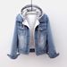 Women's Clothing Velvet Thickened Cotton Cotton Coat Removable Hooded Warm Lambswool Cotton Coat Short Style_desvips.com