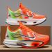 Unisex Lightweight Breathable Running Shoes Cushioning Wear-Resistant Technology, White/Blue/Orange Color Combination,_desvips.com