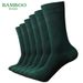 Match-Up Men Bamboo Green Breathable Anti-Bacterial Man Business Dress Socks (6 Pairs/Lot)_desvips.com