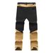Men's Waterproof Windproof Fleece-Lined Softshell Hiking Pants With Multiple Pockets For Skiing Camping Outdoor Winter Activities_desvips.com