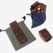 Hiking Outdoor Foraging Fruit Picking Waist-hanging Tool Bag, Jungle PU Leather Storage Bag_desvips.com