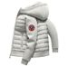 Cross-border American High Street Trend Light And Thin Cotton-padded Clothes Men's Loose Casual Hooded Solid Color Splicing Tiger Head_desvips.com