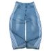American Style Personality Street Jeans Striped Design Straight Wide-Leg Loose Casual Pants_desvips.com