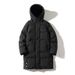 Men's Loose Fit Long Down Coat, Korean Trendy Hooded Jacket, Winter Warm Puffer Parka_desvips.com