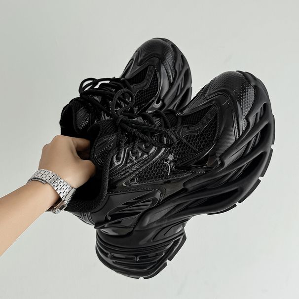 Logo 26ss 1 Correct Dad For Men And Women New Style Invisible Hidden Heel 11CM Thick Sole Height Increasing Casual Couple Sports Shoes_desvips.com