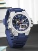 SMAEL Brand Sport 8103 LED Light Alarm Clock Dual Time Display Waterproof Auto Date Watch For Men_desvips.com