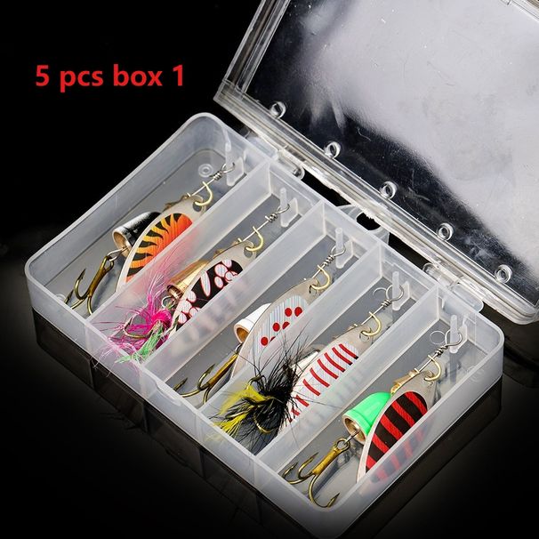 5pcs Boxes Bell-Shaped Spinner Bait Heavy-Duty Metal Lure For Bass Trout Salmon Hard Metal Spinner Baits Fishing Tackle_desvips.com