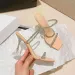 New Summer Sexy Fashion Open Toe Sandals Water Quality Dia Shining Square Headed Banquet Women's High Heels Large Design_desvips.com