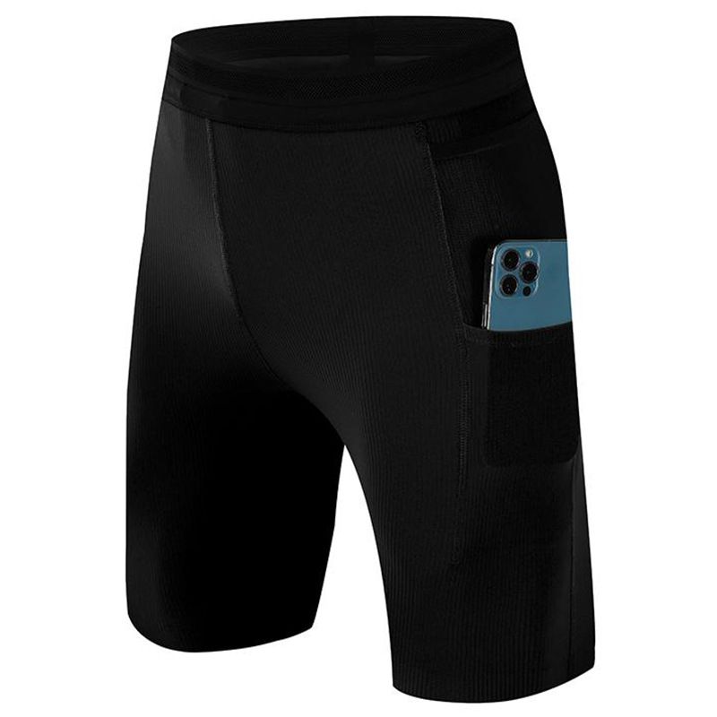 Men's Marathon Running Shorts Quick-Dry Compression Pants High-Elasticity Workout Gym Cycling Training Shorts_desvips.com