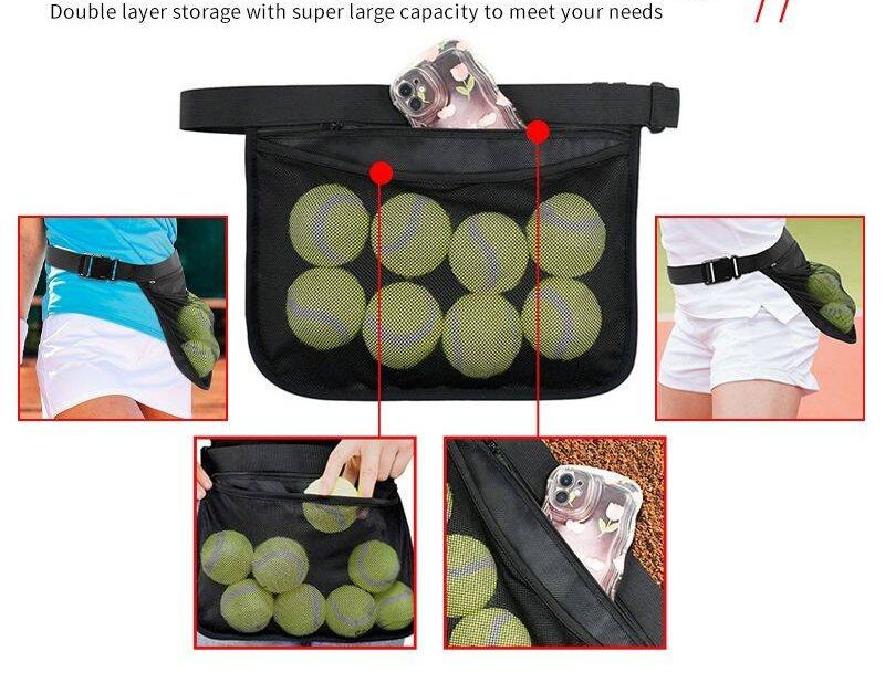 Table And Tennis Pick-up Golf Ball Portable Training Waist Bag, Multi-functional Storage Bag For Sports Balls_desvips.com
