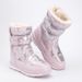 Ski Boots New Winter Travel Parent Child Snow Boots Mid Tube Children's Warm Cotton Shoes_desvips.com