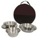 Outdoor Stainless Steel Dinner 16-Piece Set Tableware Portable For Road Trips Camping Barbecue Plates Household Soup_desvips.com