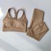 Women's Quick Drying Pilates Fitness Wear Set - Nude Feel Solid Color Shockproof Push up Sports Bra Yoga Training Outfit_desvips.com