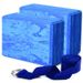 Three-Piece Gradient Blue Stretching Strap High-Density Brick Yoga Rope Beginner's Auxiliary Tool Set_desvips.com