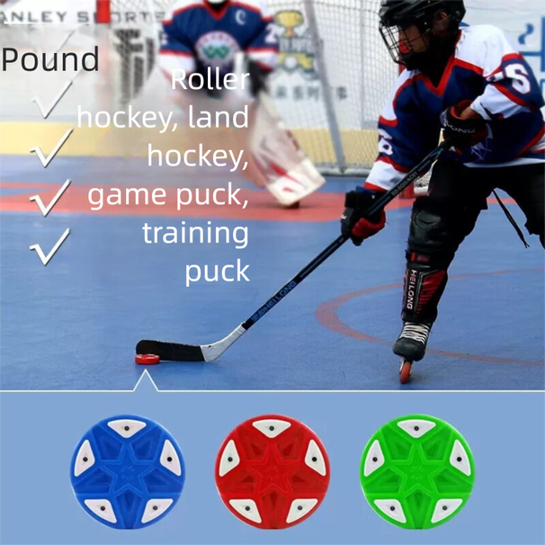 Ice Dry Land Roller Hockey Special For Children's Competition Training Flat Round Ball_desvips.com