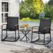 Shintenchi 3-Piece Outdoor Rocking Bistro Set With Textilene Fabric, Includes Two Rocking Chairs And A Table, Suitable For Patio, Front Porch, Lawn, G_desvips.com