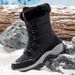 Women's Waterproof Mid-Calf Snow Boots Winter Warm Outdoor Fashion Fur-Lined Anti-Slip Hiking Boots_desvips.com