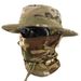 Camouflage Boonie Sun Protection Mask Summer Men's Breathable Quick-Dry Headgear Outdoor Hiking Cycling Round Brim_desvips.com