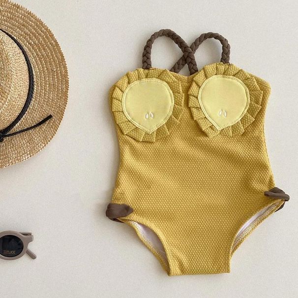 Baby For Girls, Summer Outfit, Thin And Stylish Cute Infant One-Piece Swimsuit With Straps_desvips.com