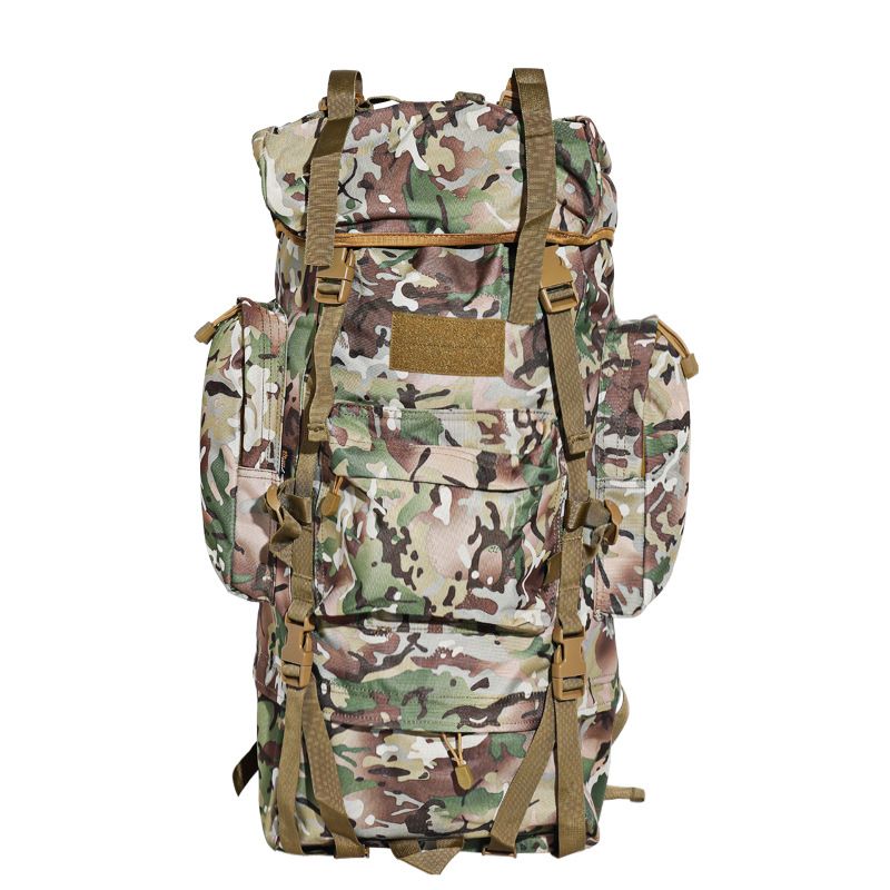 Outdoor Tactical Climbing Backpack, Large-capacity Outdoor Double-shoulder Bag, 65L Camouflage Long Trip Travel Big Bag, Waterproof And Wear-resistant_desvips.com