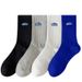 Socks Match Men And Women's Same Style Mid Tube Socks Ins Thick Line Net Red Trend Couple Autumn And Winter Style Socks_desvips.com