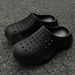 NewRockStarChoppa 3D Comfortable Closed-toe Slippers For Men, Summer Thick-soled Outdoor Beach Clogs_desvips.com