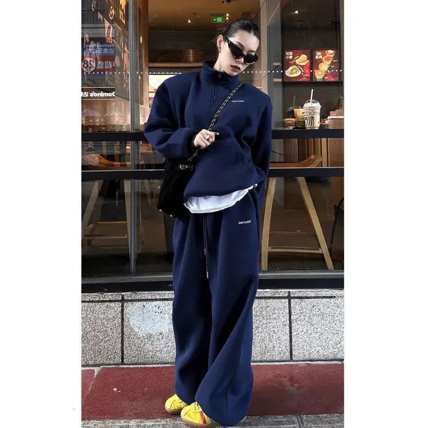 High-end Sports Outfit For Women, Autumn And Winter European Style, Casual Fashion, Loose Fit, Versatile, Slimming_desvips.com