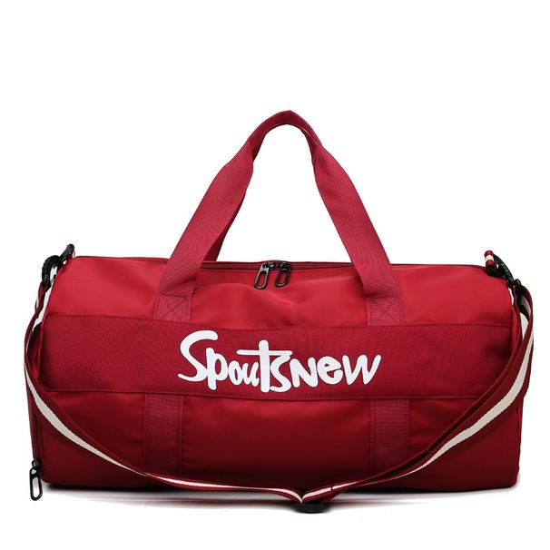 Outdoor Sports Fitness Bag Women's One Shoulder Training Bag Men's Shoe Yoga Bag Large Capacity Portable Short Distance Cylindrical Travel Bag_desvips.com