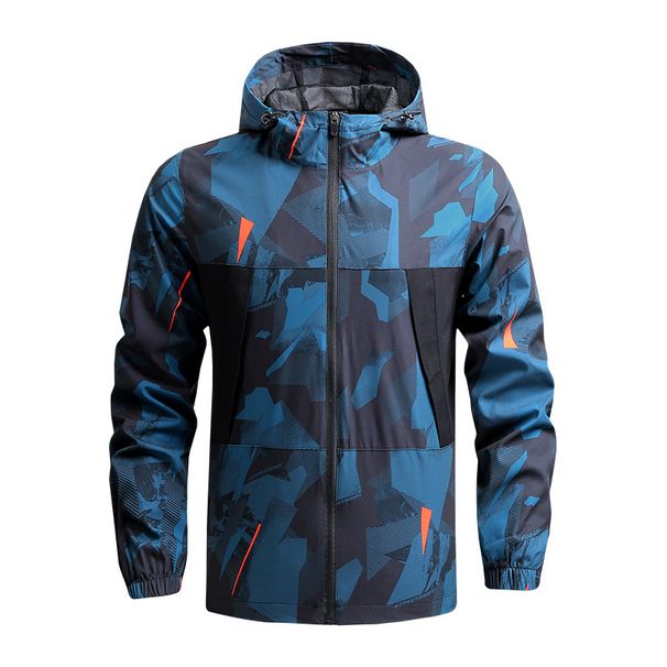 Men's Spring And Autumn Mountaineering Coat Thin Casual Quick Drying Windbreaker Outdoor Sports Hooded Jacket_desvips.com