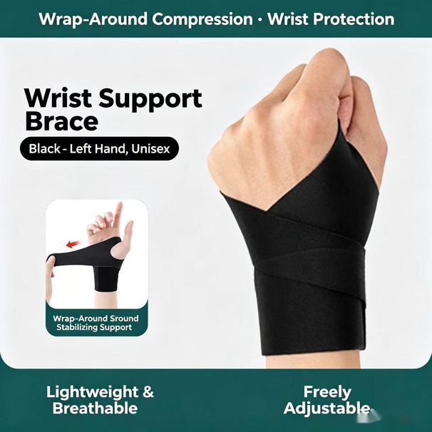 Ultra Thin Wrist Support Brace,Wrap Around Compression Wrist Strap For Sports Office_desvips.com