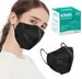 50 Pieces Of KN95 Black Face Masks, 5-Layer Cup Dust Mask With Soft Ear Loops_desvips.com