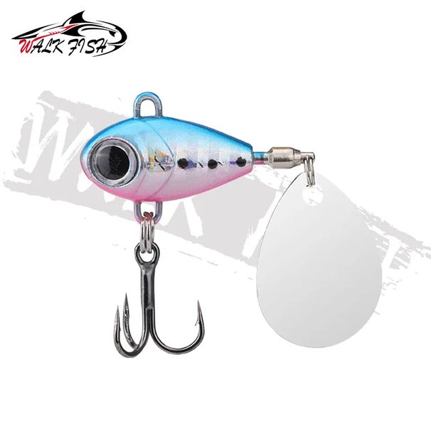 WALK FISH 8g 10.5g 13g Spinner Bait Sinking Metal Jig VIB Chatterbait Rotating Tail Vatalion Lure Fishing Bass Spoon Wobblers_desvips.com