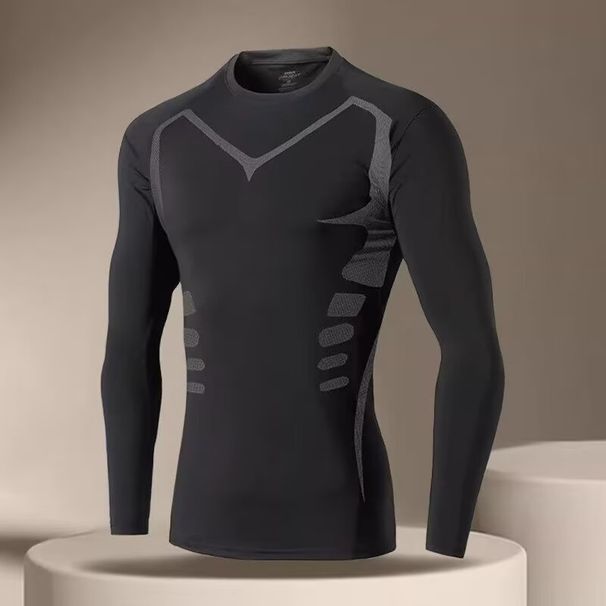 Men's T-shirt T Shirt Men Compression Fitness Tops Tee Quick DryTight Training Gym Sport Running Shirts Jersey_desvips.com