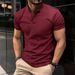 Unbeatable Quality 2025 Summer T-shirt Button Henley Neck Men's Sports Polo Shirt_desvips.com