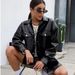Women's Clothing new loose casual street shooting long-sleeved motorcycle leather jacket buttoned jacket_desvips.com