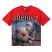 Retro Skull Print High Street Unisex Washed Distressed Short-Sleeve T-Shirts_desvips.com
