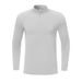 KOOSSOASIS Autumn/Winter New Arrival Stand Collar Casual Outdoor Comfortable Sports Top, Running Fitness Sports Quick-Drying Long-Sleeved Men's Shirt_desvips.com