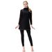 Muslim Swimwear Women's Conservative Long Sleeve Hooded Swimsuit_desvips.com