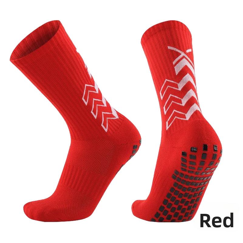 Adult Wavy Pattern Soccer Socks Cross Border Wear Resistant Non Slip mid Calf Outdoor Training Sports Socks Dot Coated_desvips.com