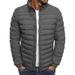 Autumn Winter Solid Color Casual Men's Warm Jacket Short Style Slim Fit Cotton Coat For Middle-Aged And Young Men_desvips.com