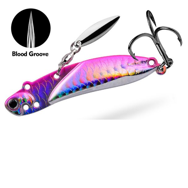 1/8 PCS 10G 4.5CM Metal VIB Fishing Lure Vibration Spoon Hard Baits Crankbait Wobbler Swimbait Cicada VIB Tackle 8 Colors_desvips.com