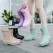 Waterproonkle Water Rubber Boots Woman Female Comfort Work Garden Galoshes Rain Shoes Sapato Chuva 240606 P_desvips.com