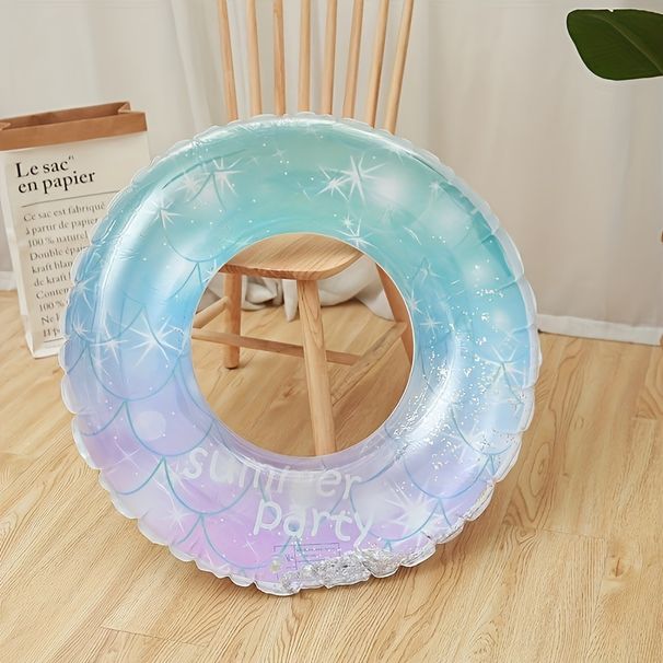 Summer Thickened Swimming Ring, Anti-rollover Glitter Swimming Ring Cartoon PVC Inflatable Underarm Ring_desvips.com