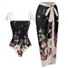 bikini Spa Resort Plus Size Vintage Print One-piece Bikini For Women_desvips.com