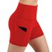 Women’s Clothing Hip Lifting Fitness Running High Waisted Sports Shorts For Women With Mobile Phone Side Pockets Yoga Leggings_desvips.com