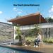 Ersatzdach Für 3 X 3 M Pergola, Einziehbar, Mit Regenabflusslöchern, Wetterfest, Polyester, 250 X 255 Cm Kaffee_desvips.com