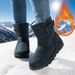 Women's Winter Snow Boots With Fleece Lining, Mid-Calf Height, PU Anti-Slip Sole, Waterproof & Warm, Plus Sizes Available (36-45 EU)_desvips.com