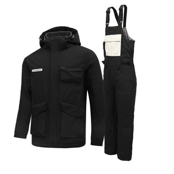 Suit Set Winter Snowboard And Waterproof Windproof Skiing Mountaineering Thermal Bib Ski Pants Unisex_desvips.com